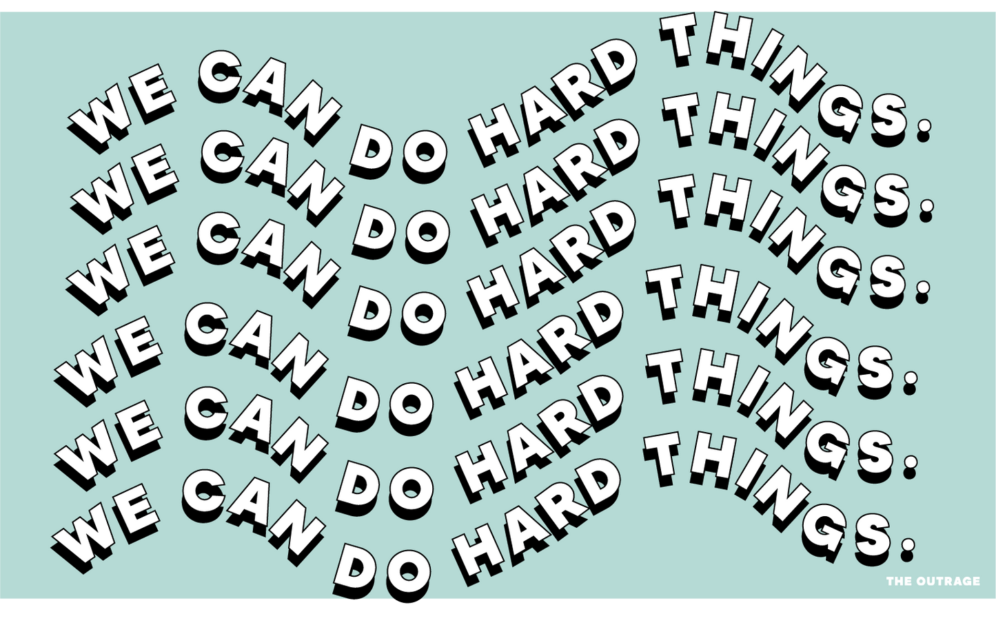 We Can Do Hard Things Postcard