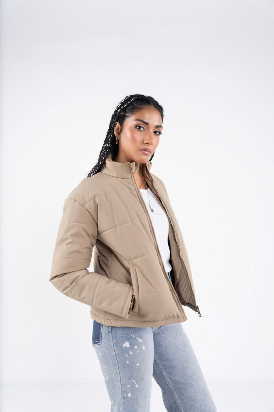 Coated Puffer  Jacket
