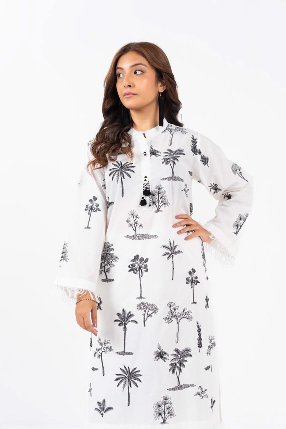 Stitched - 2 Pc Embroidered Cambric Outfit