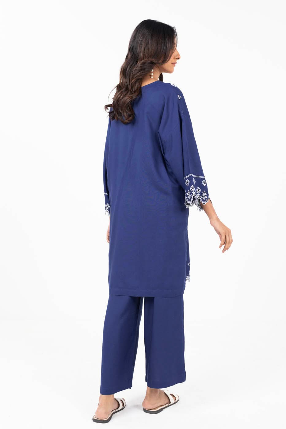 Stitched - 2 Pc Embroidered Raw Silk Outfit