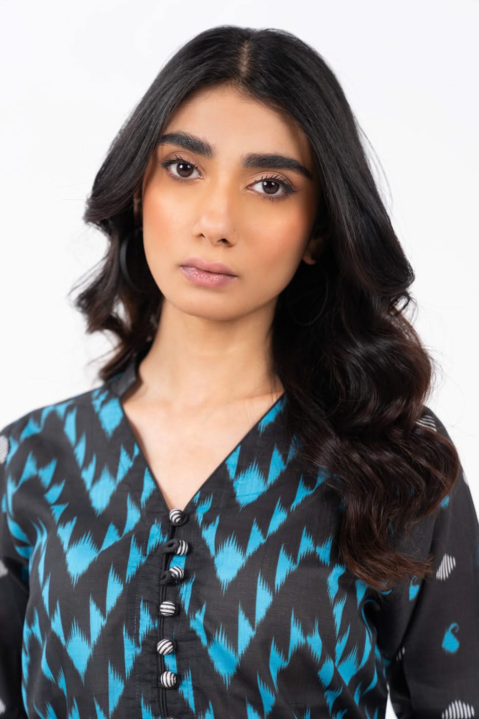 Stitched - Printed Slub Kurti