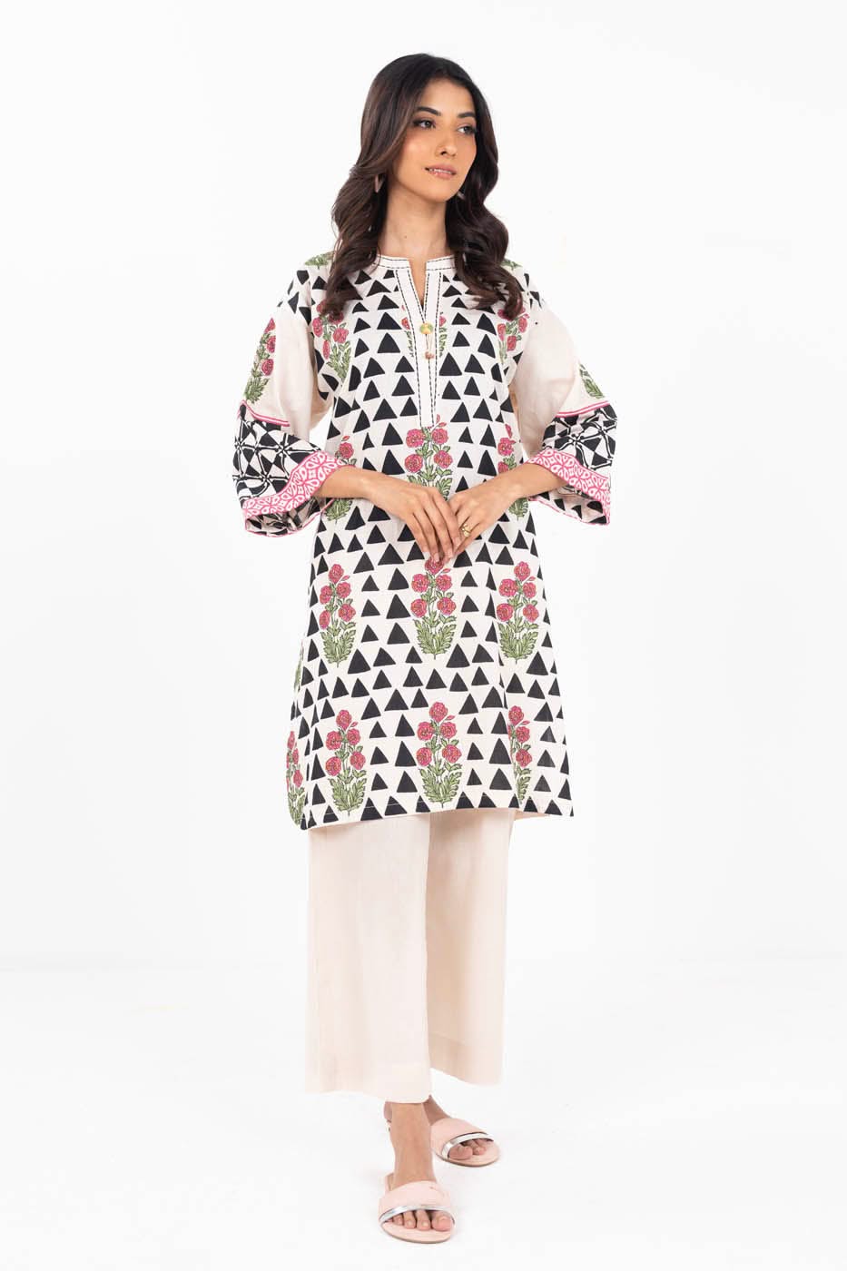Stitched - 2 Pc Printed Irish Lawn Outfit