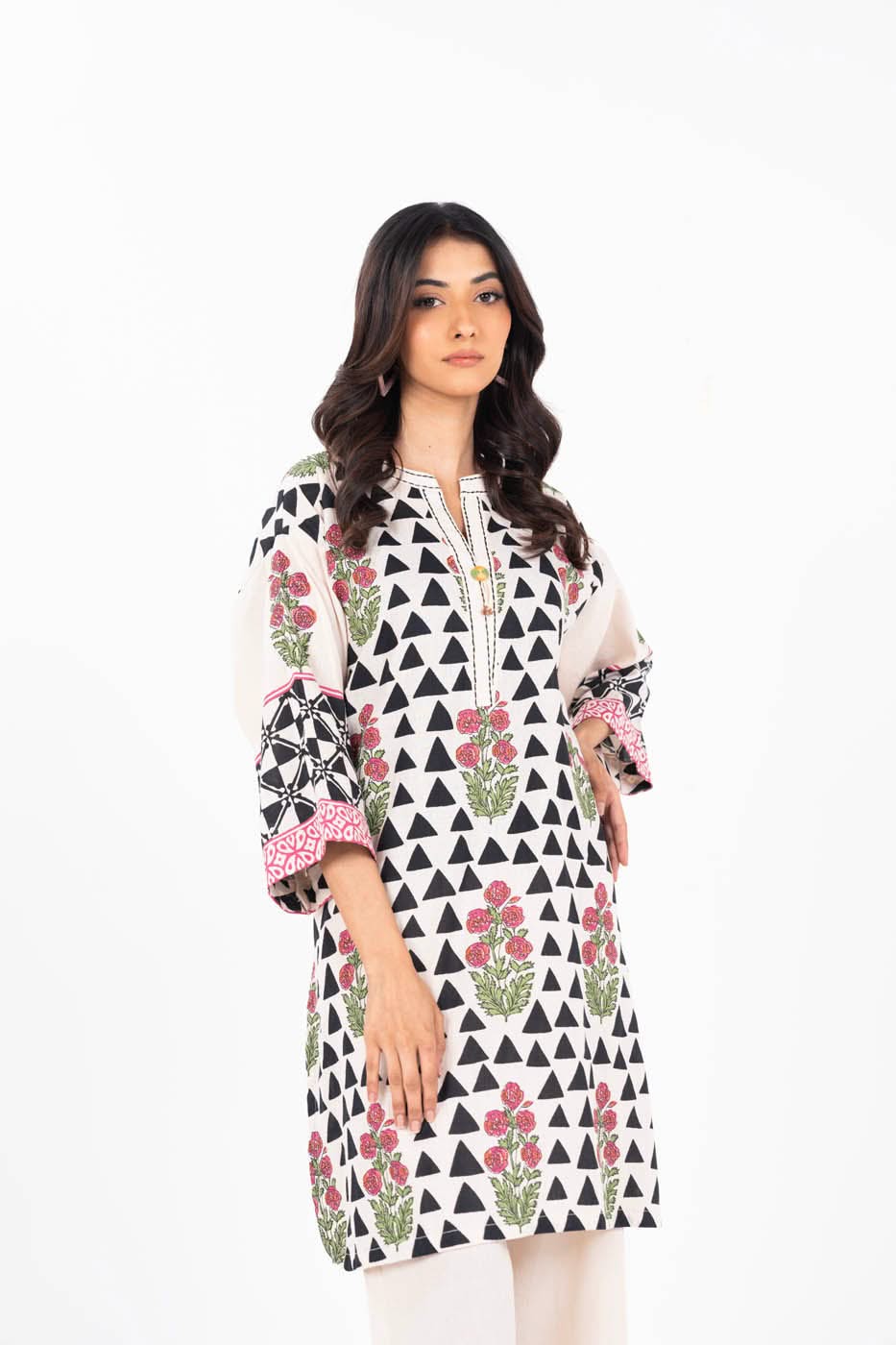 Stitched - 2 Pc Printed Irish Lawn Outfit