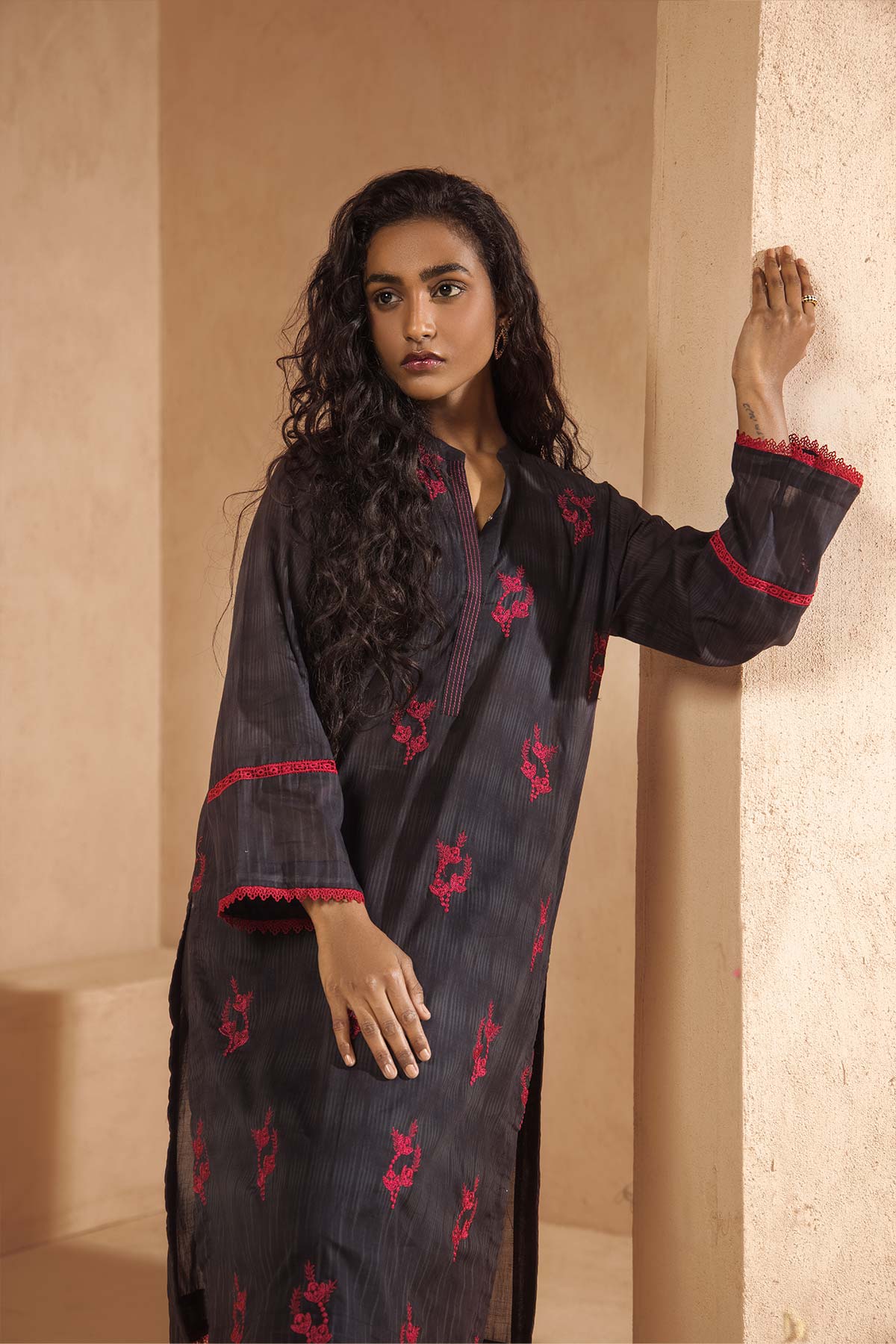 Printed Slub Lawn Kurti
