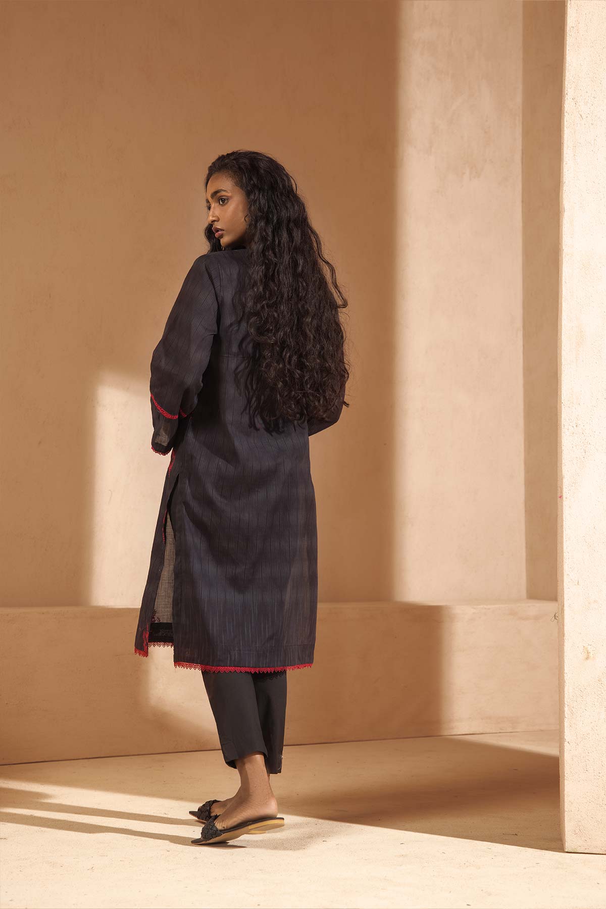 Printed Slub Lawn Kurti