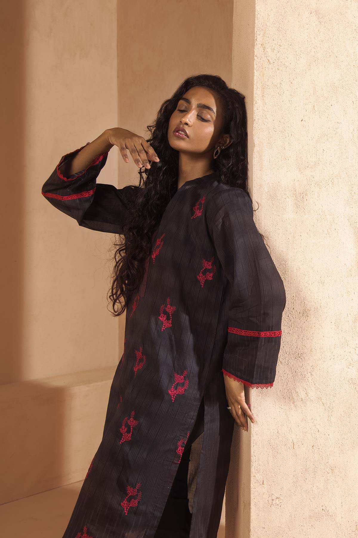 Printed Slub Lawn Kurti