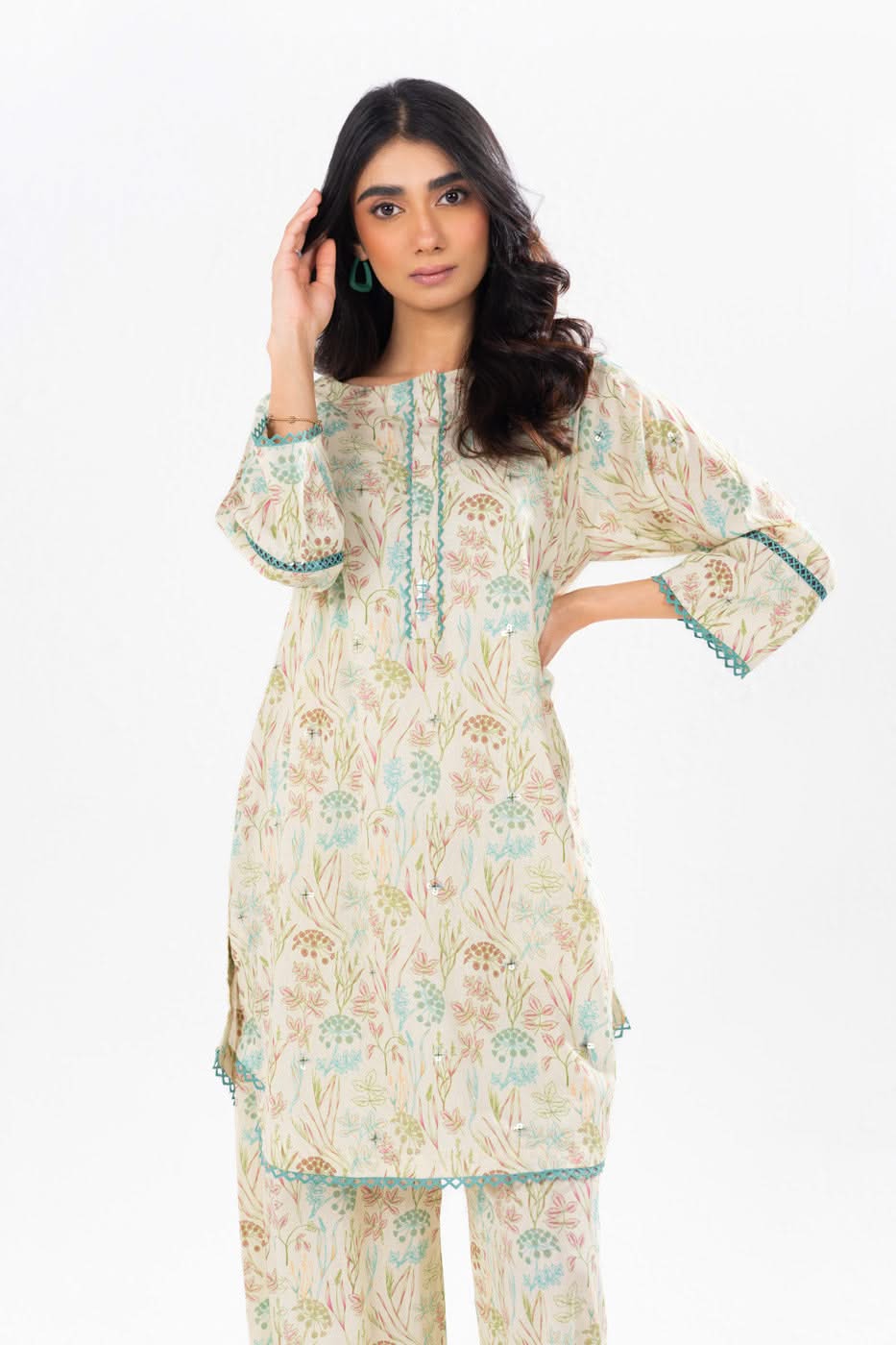 Stitched - 2 Pc Embroidered Irish Lawn Outfit