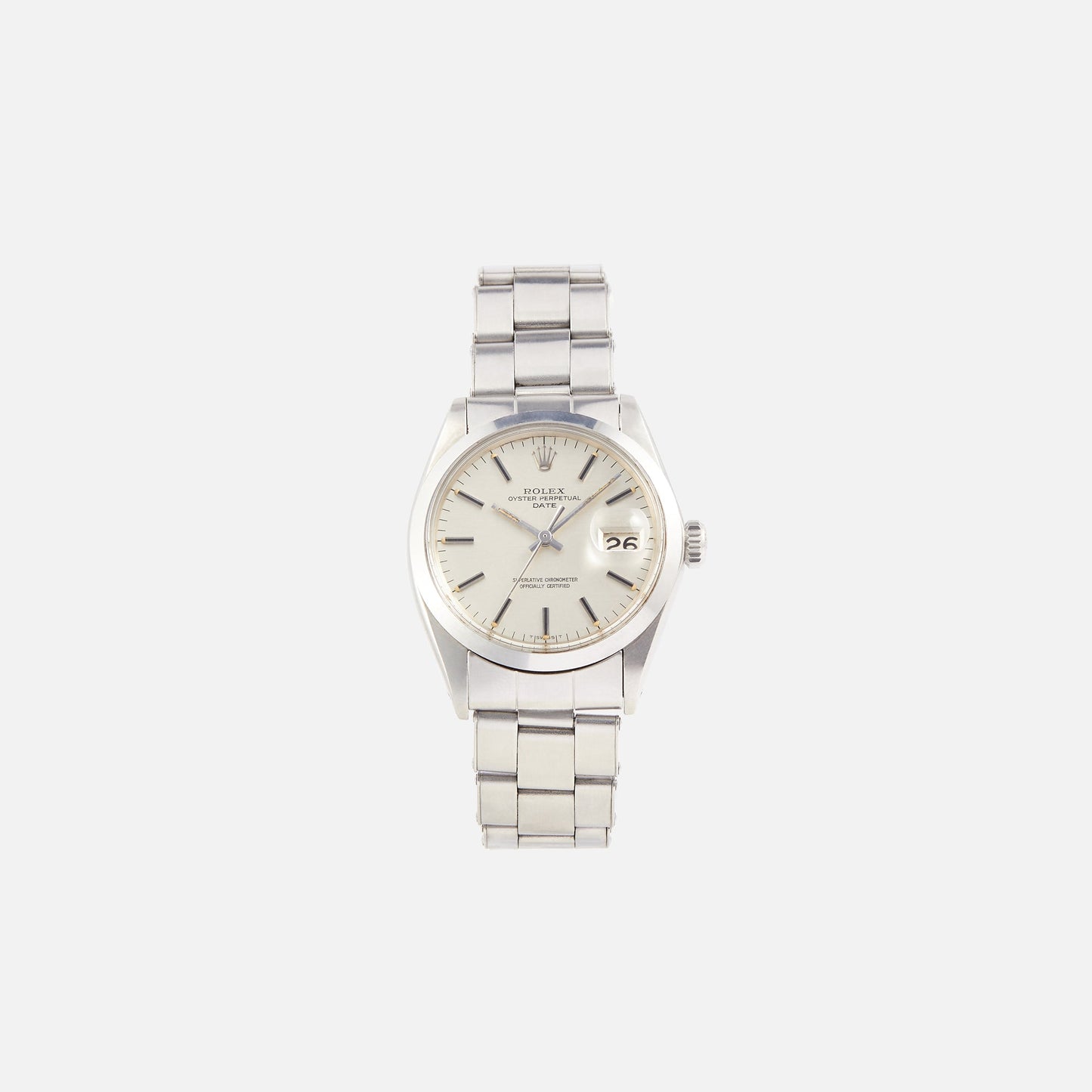 Wind Vintage Rolex Silver Dial Date Reference 1500 Unpolished