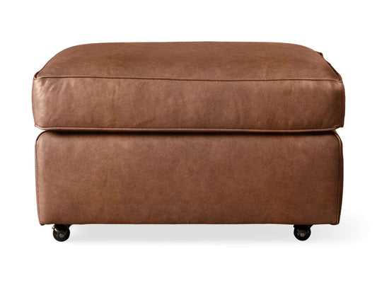 Filmore Leather Ottoman