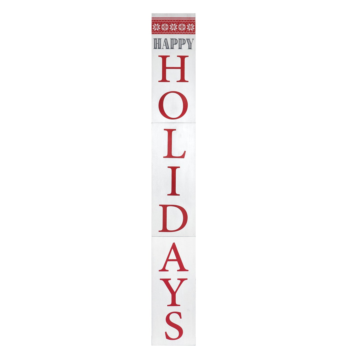 White Happy Holidays Wood Porch Sign