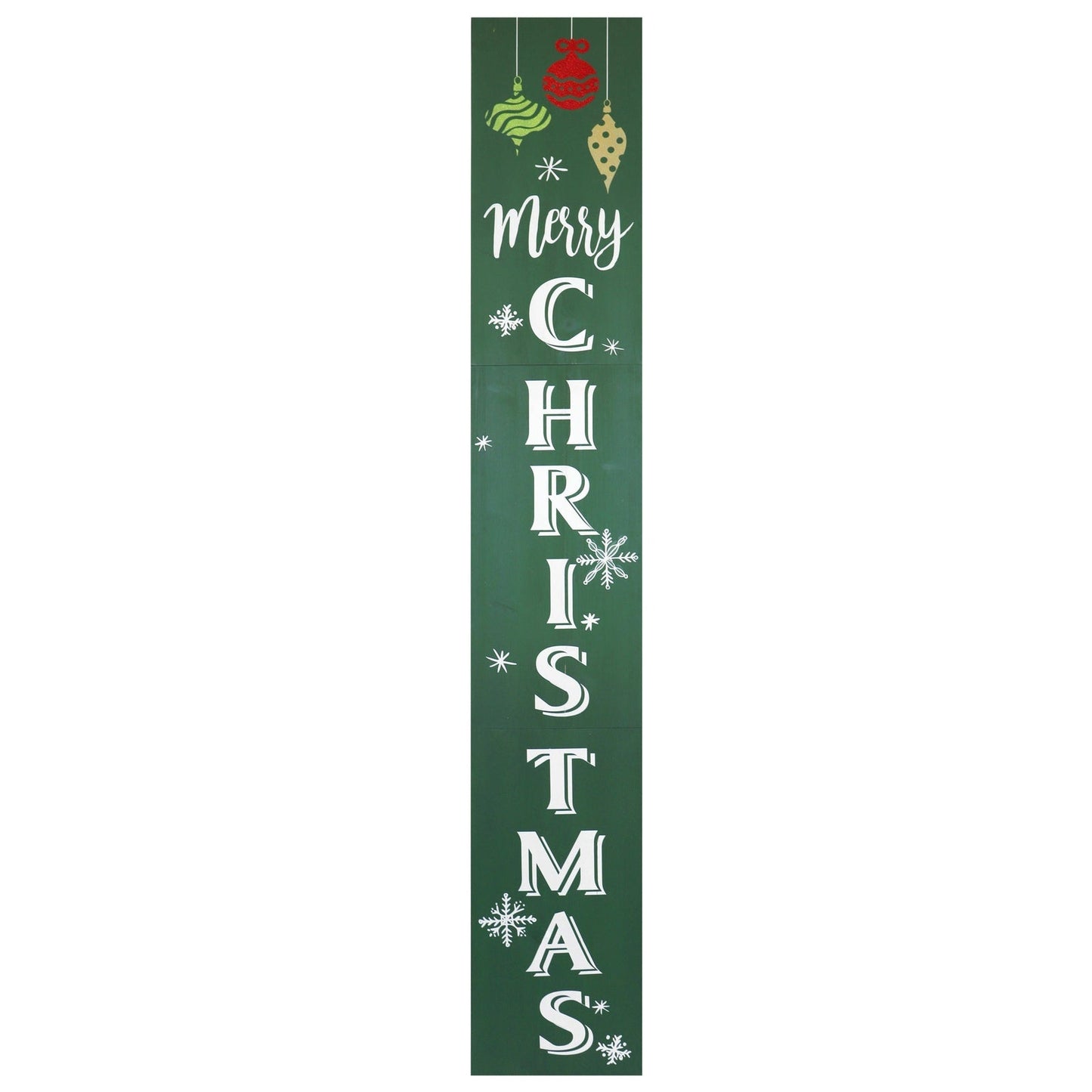 Green Merry Christmas Wood Porch Sign