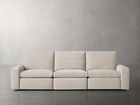 Kipton Wide Arm Three Piece Motion Modular Sofa