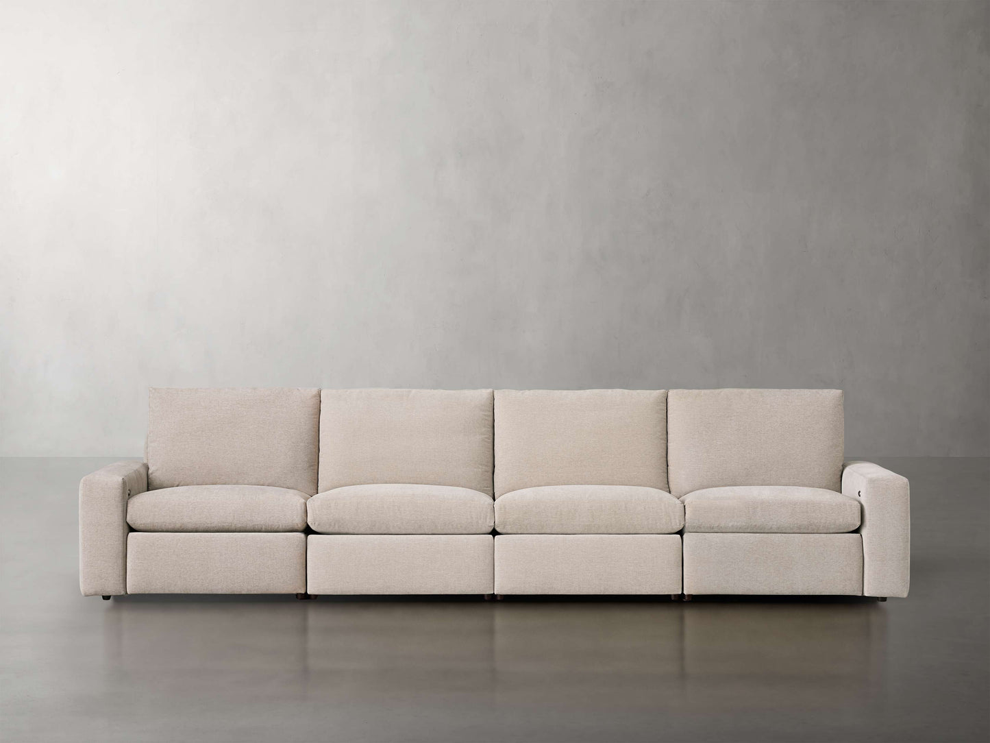Kipton Wide Arm Four Piece Motion Modular Sofa