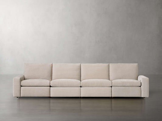 Kipton Wide Arm Four Piece Motion Modular Sofa