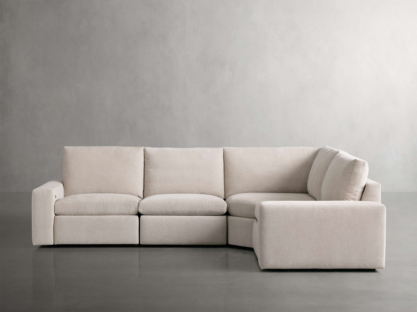 Kipton Wide Arm Four Piece Motion Sectional