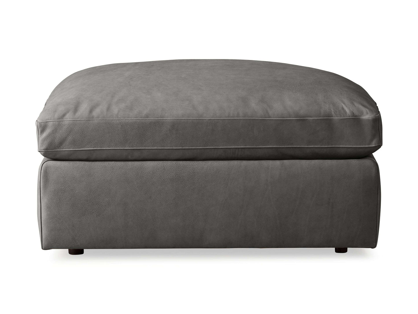 Beale Leather Square Ottoman