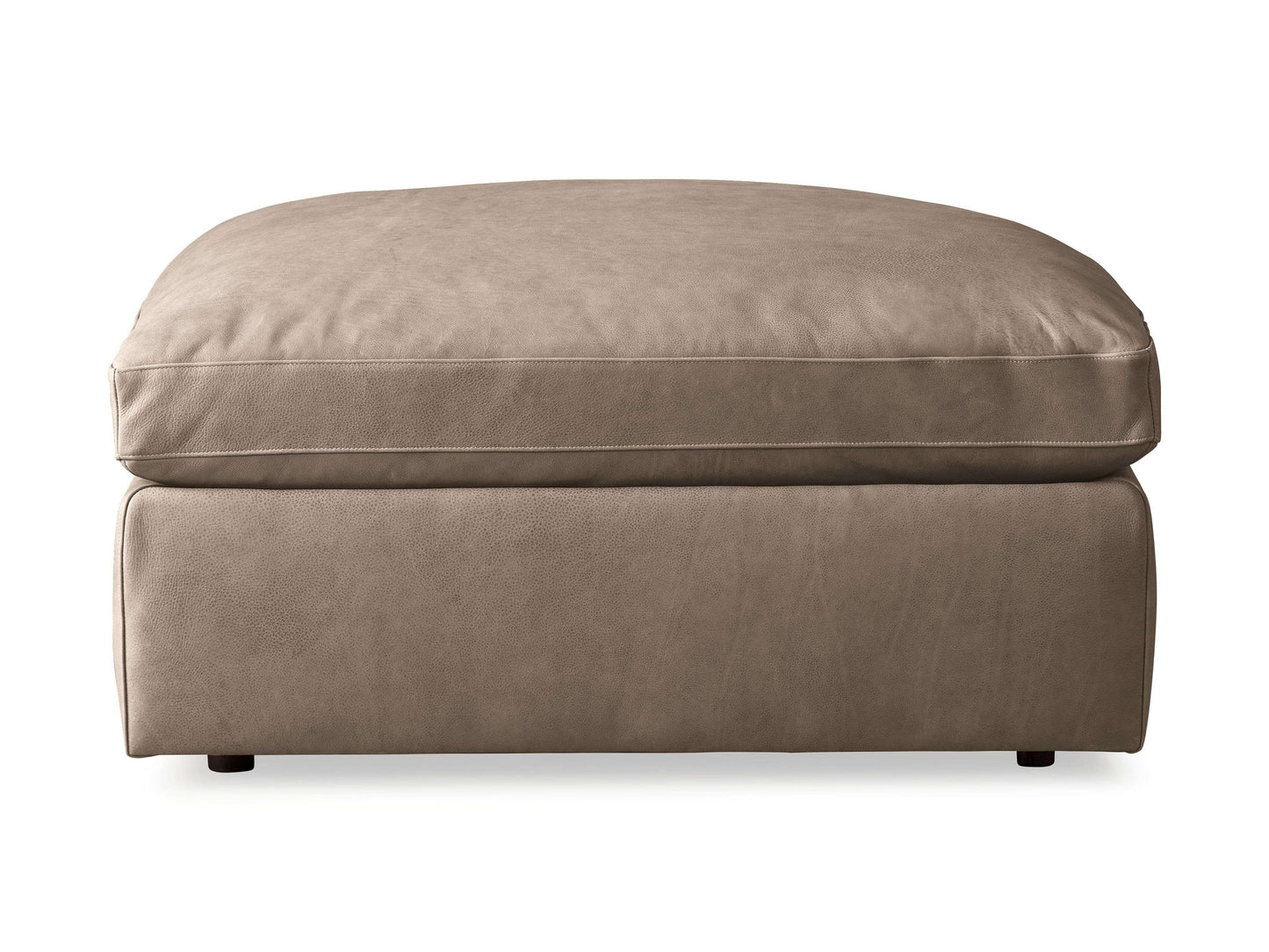 Beale Leather Square Ottoman