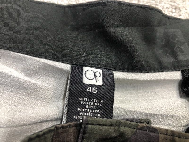 OP Shorts Mens 46 Green Khaki Camouflage Cargo Shorts Casual Outdoors Hiking
