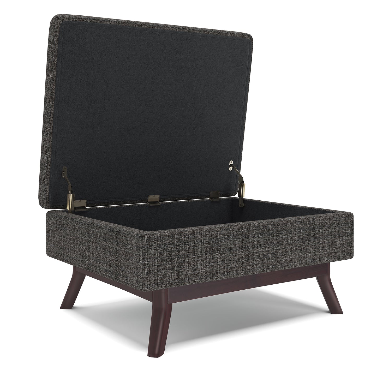Untamed Upholstered Ottoman with Flip Top Storage and Wood Frame