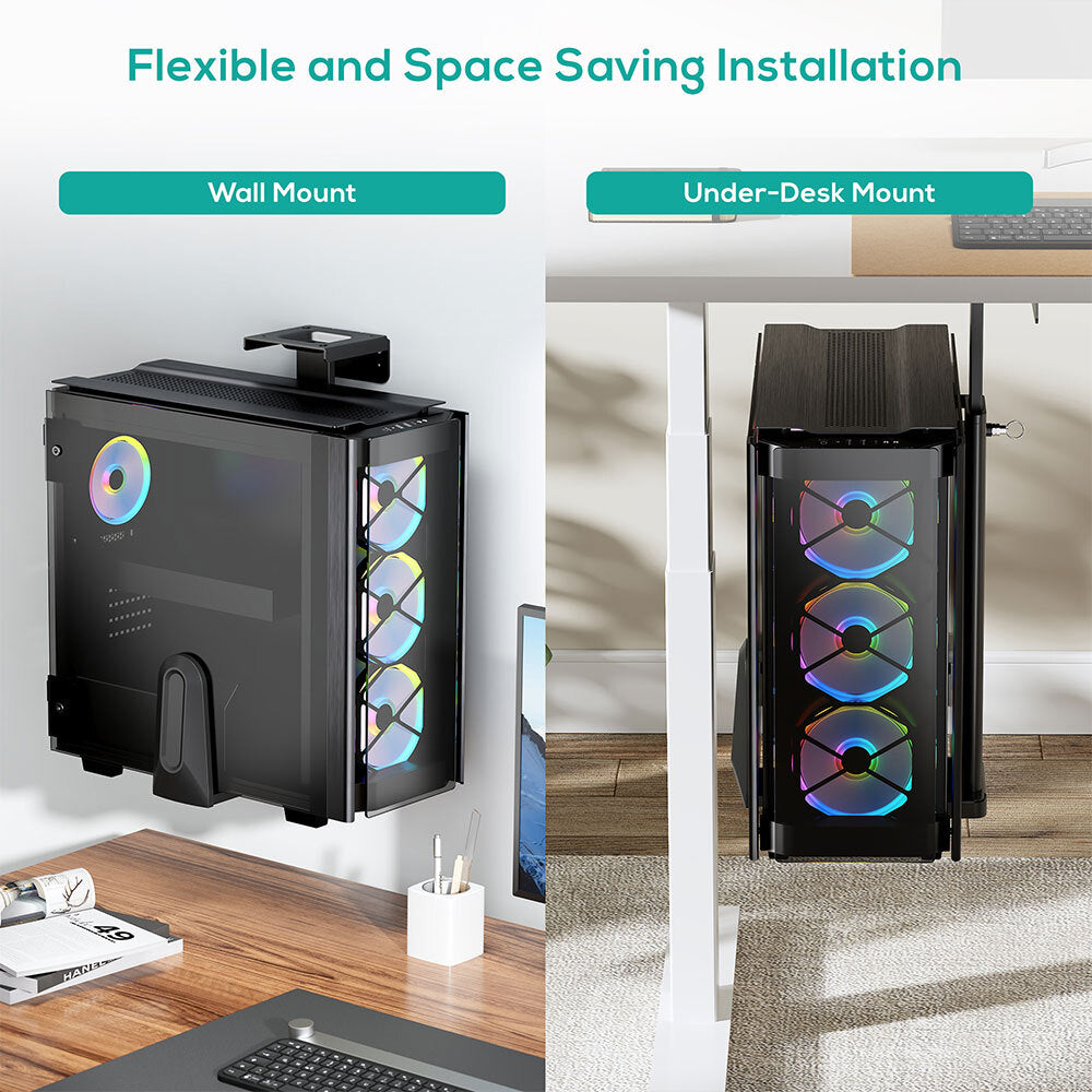 Activiva Ultra-Wide Adjustable Wall & Under-Desk PC Mount