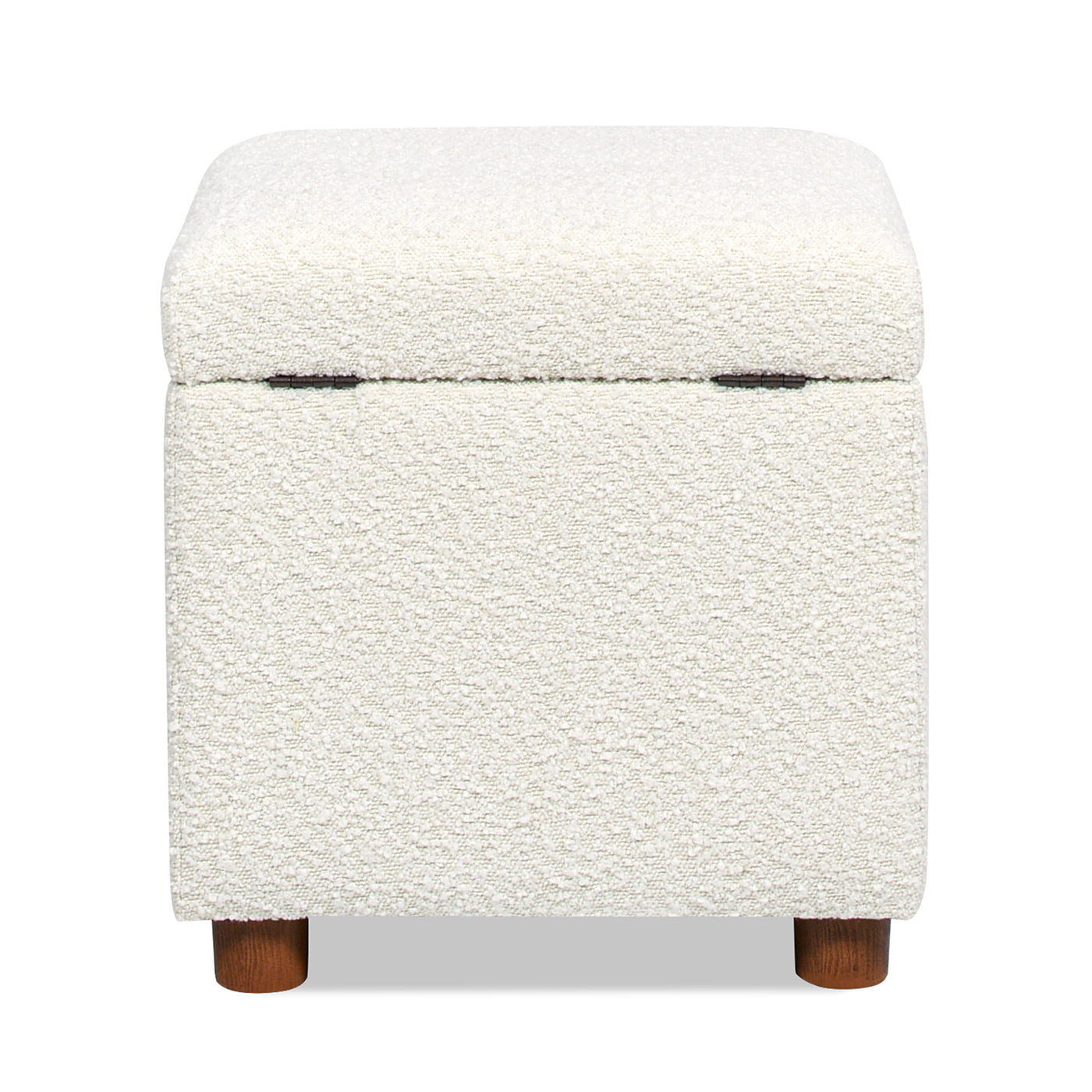 Upholstered Ottoman with Wood Legs