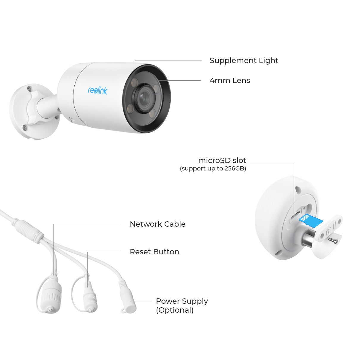 Reolink ColorX 2K 4MP PoE IP Camera with True Full-Color Night Vision