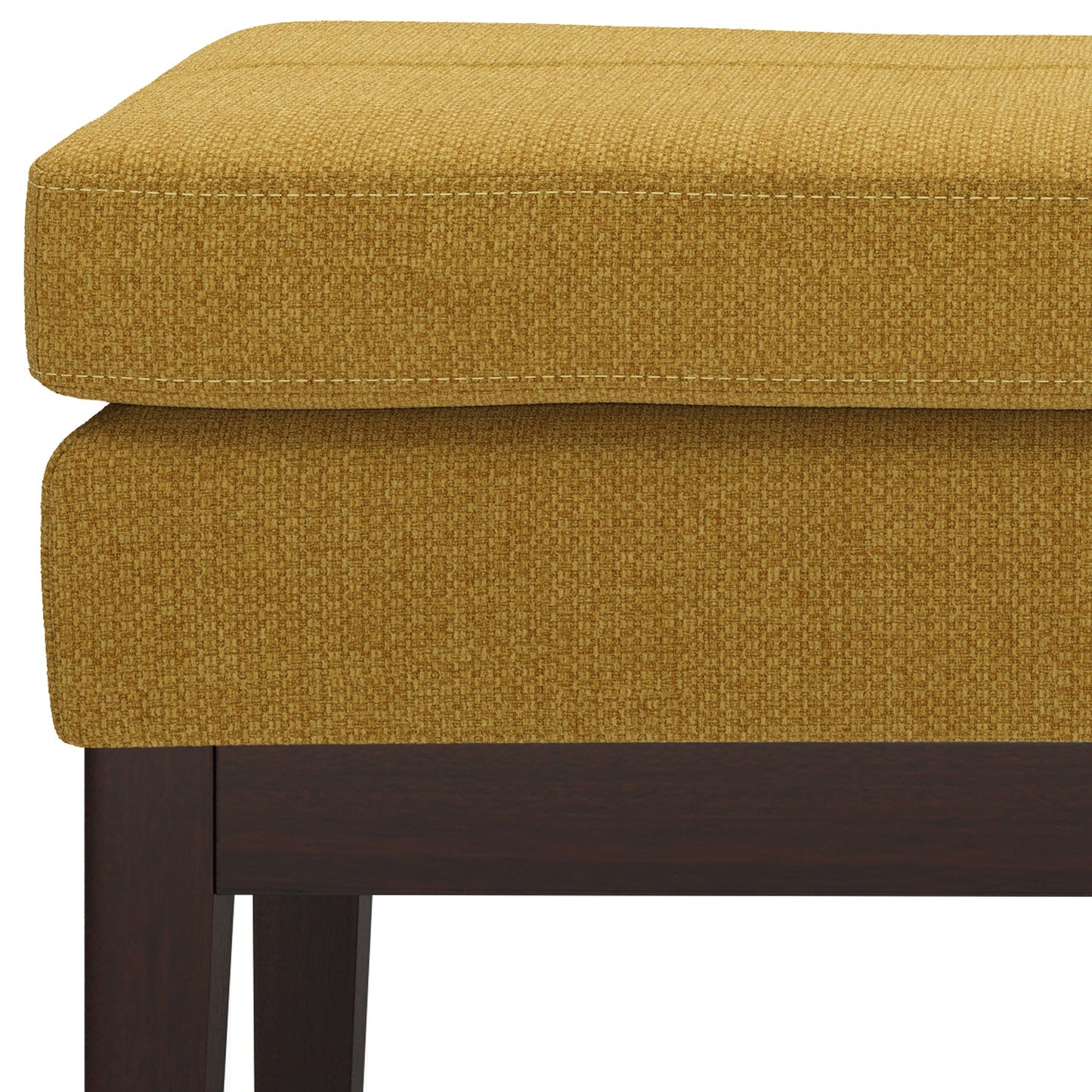 Veil 26.4" Ottoman Bench with Stitching Detail