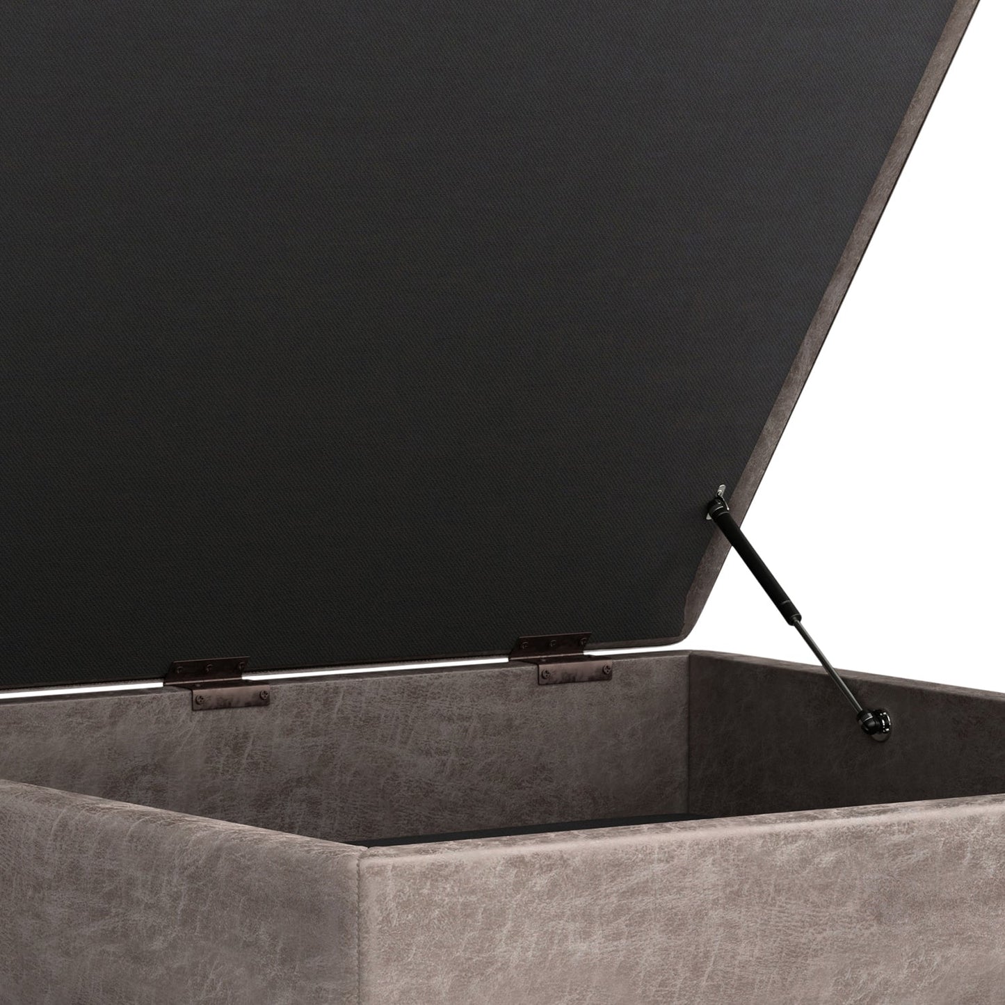 Venture 40"W Square Flip Top Ottoman with Wood Frame