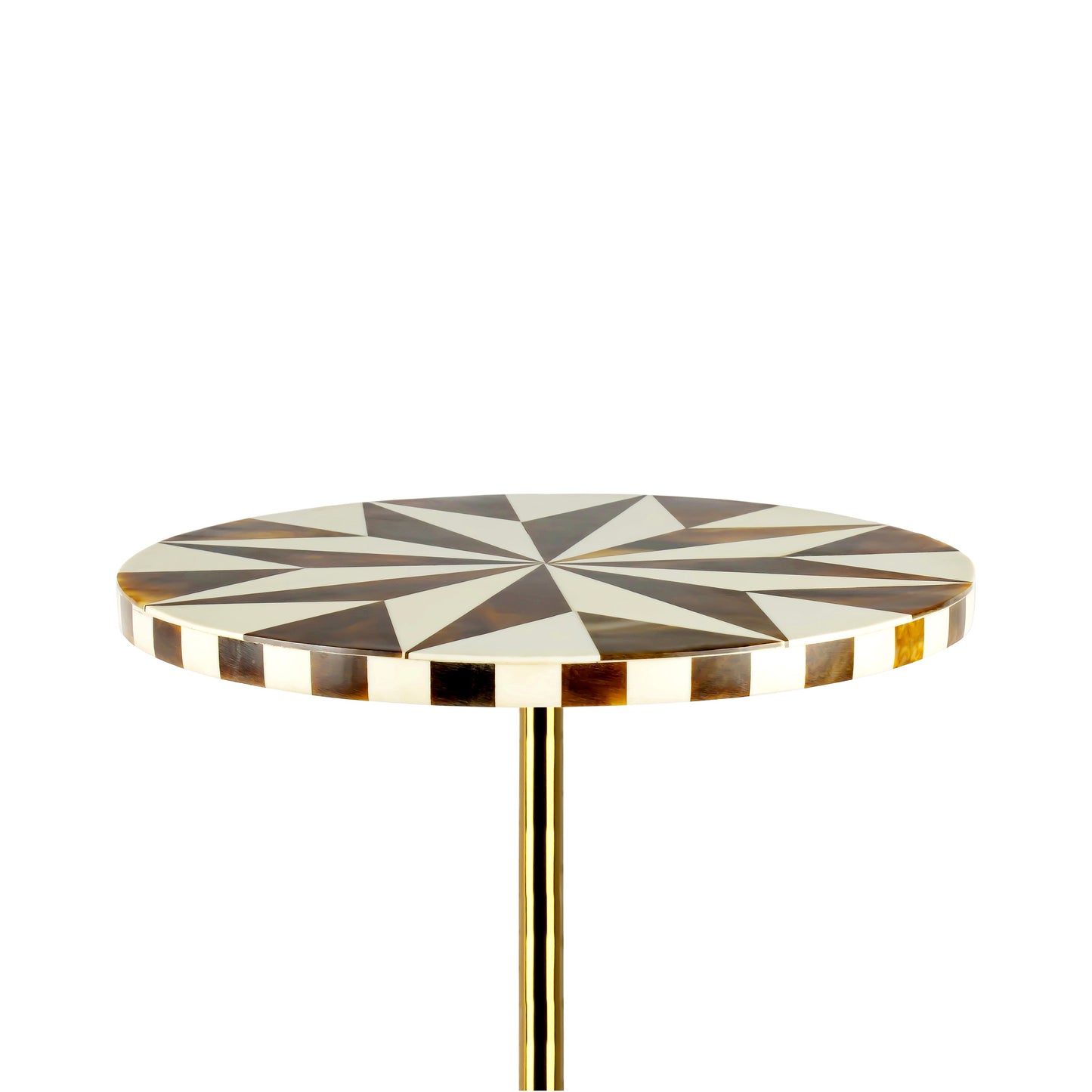 Calix Contemporary Minimalist Metal/Resin Round End Table