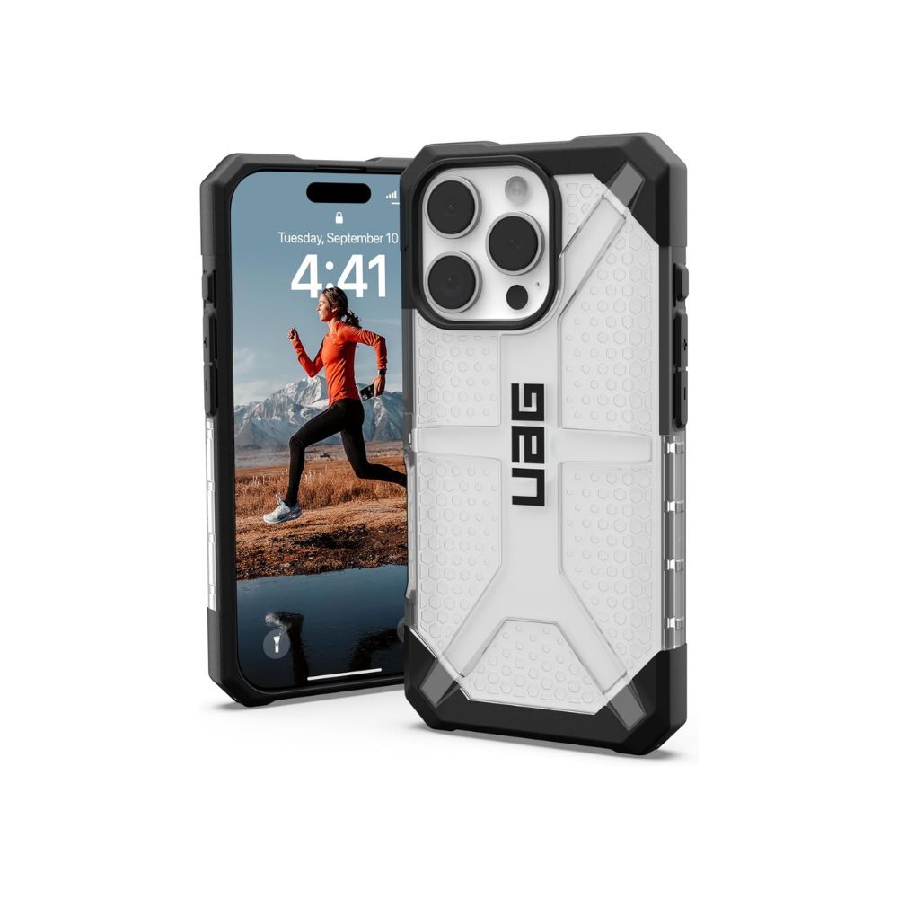 URBAN ARMOR GEAR Plasma Case for iPhone 16 Pro - Drop-Resistant, Wireless Charging (Clear)