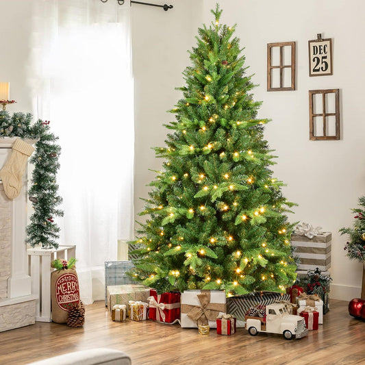 Alvoa 6 ft PE and PVC Prelit LED Light Christmas Tree