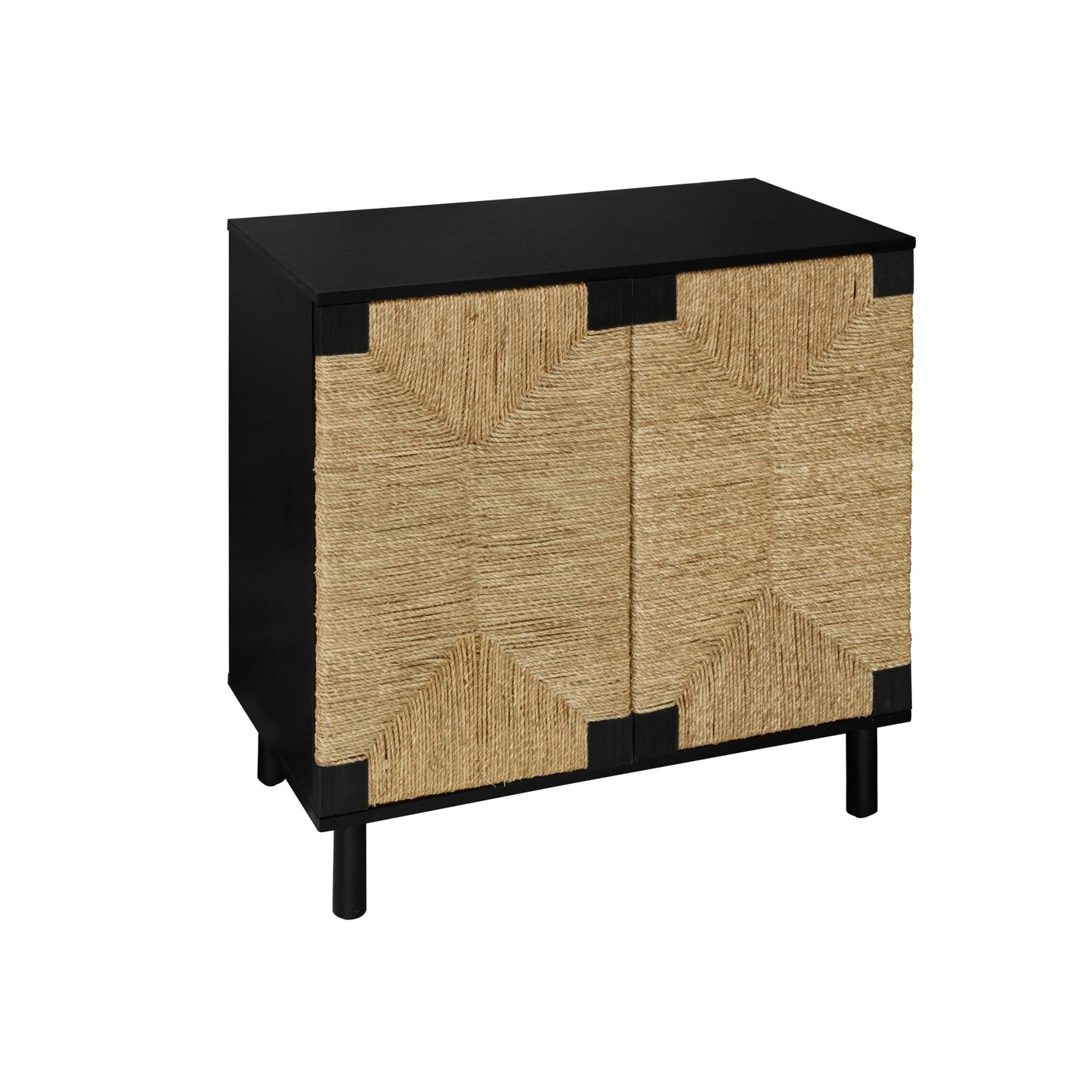 Wood Sideboard with 2 Doors and Adjustable Shelf