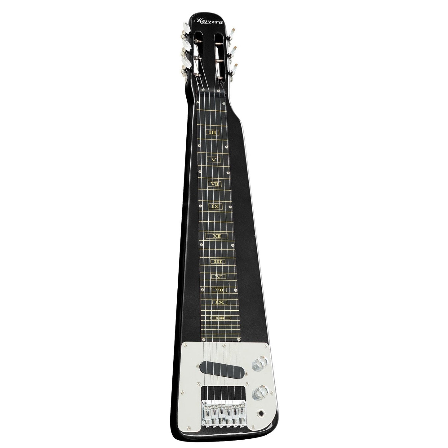 Karrera 29in 6-String Lap Steel Hawaiian Guitar (Black)