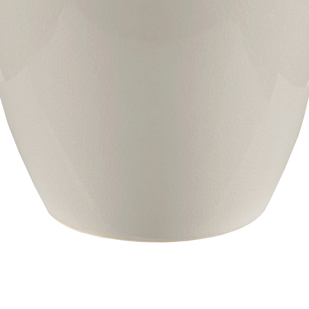 Ceramic Table Lamp with Vase-Shaped Base and Drum Shade