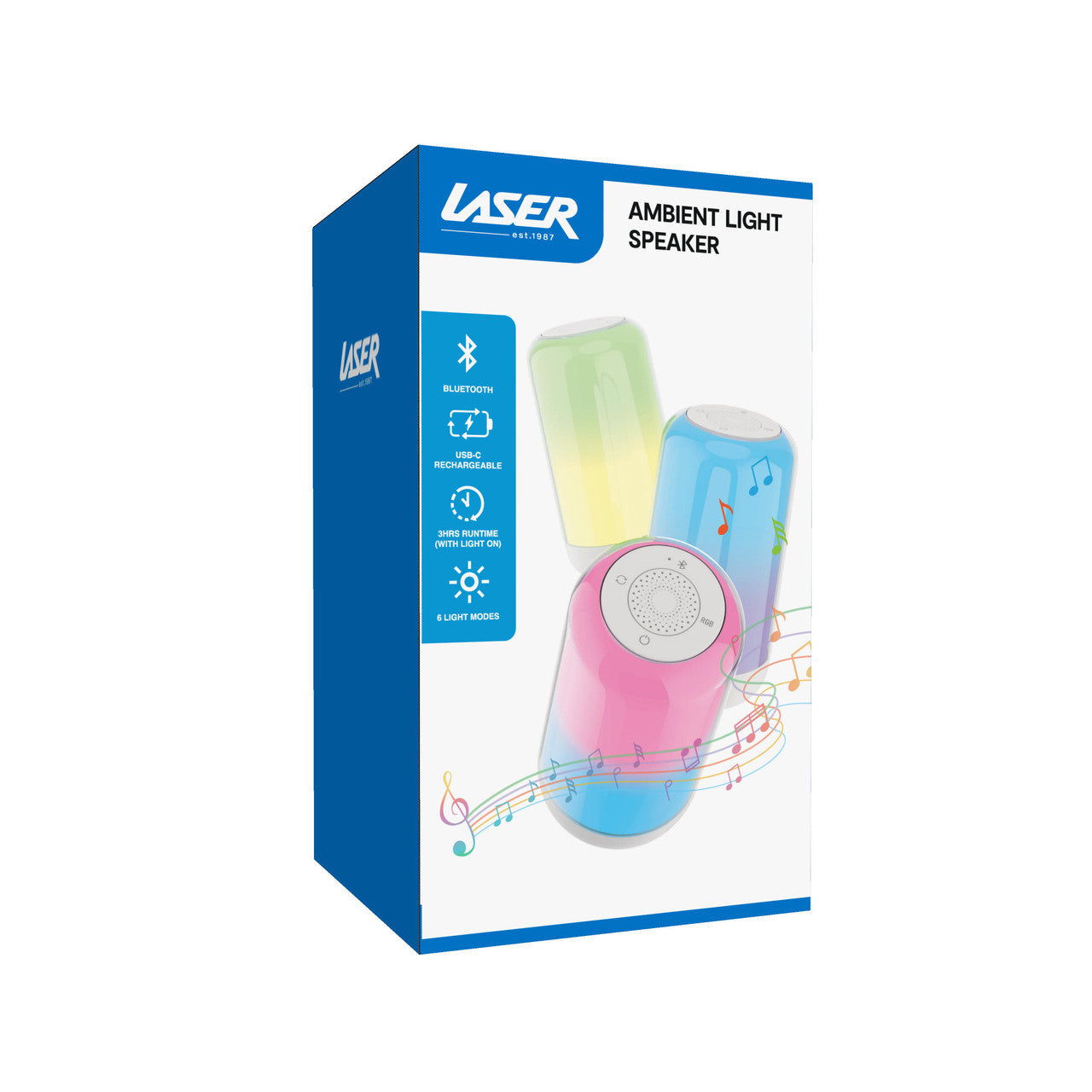 Laser Ambient Light Bluetooth Speaker (RGB)