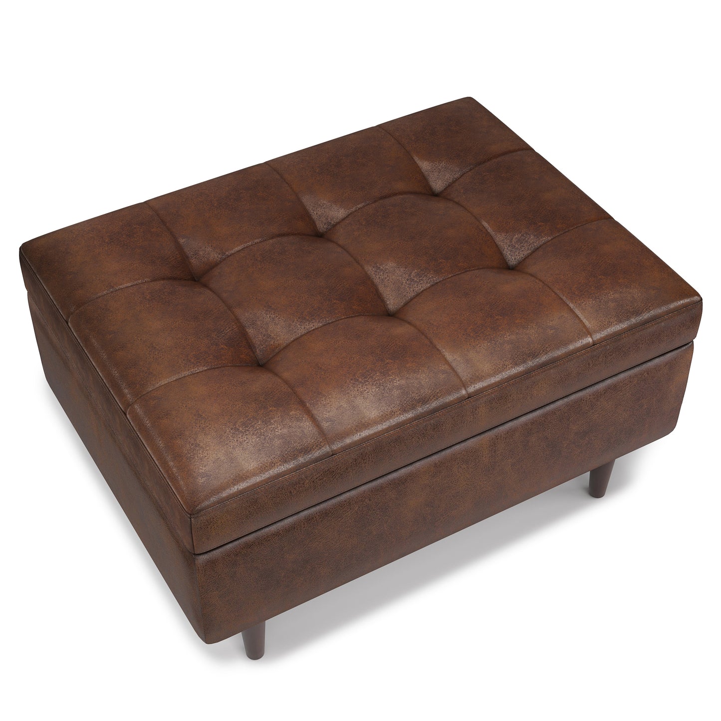 Purity Small Lift-Top Upholstered Tufted Rectangular Ottoman