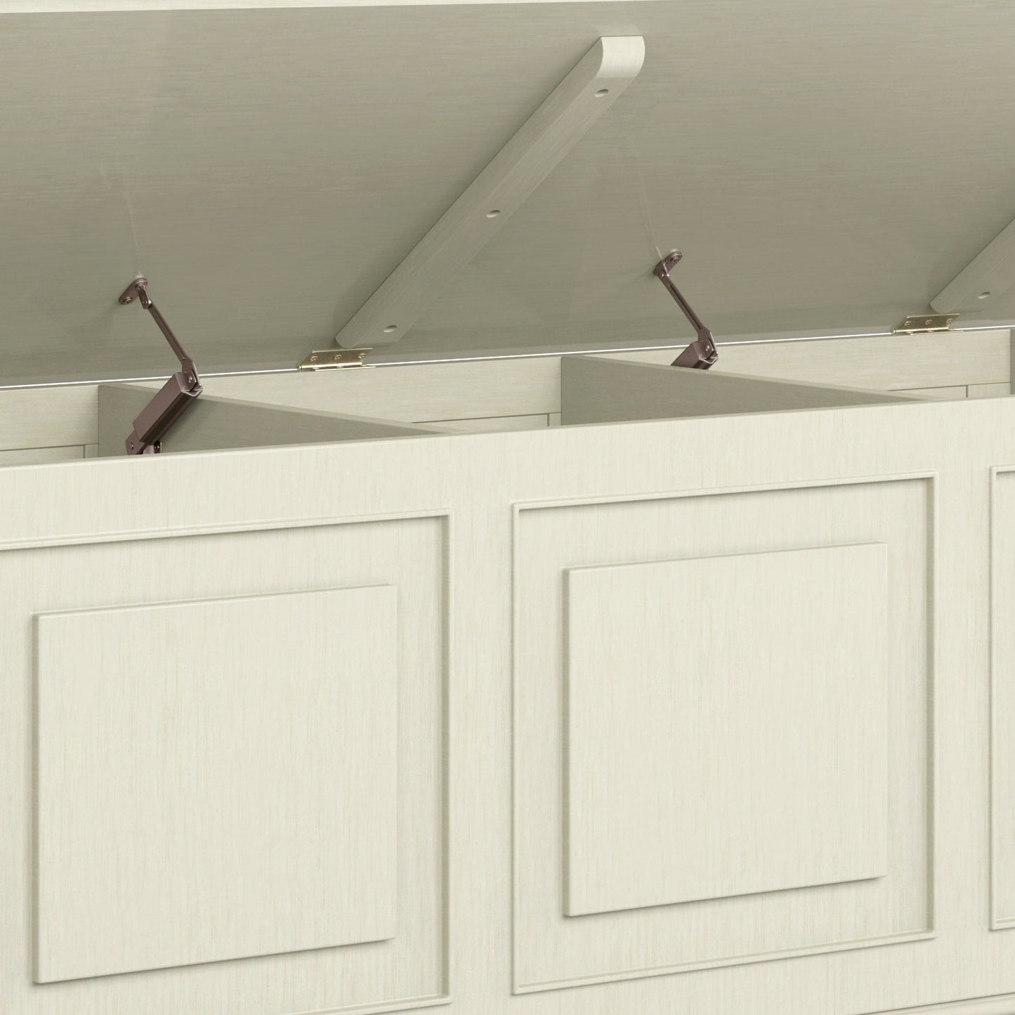 Solarium Storage Bench with Lift-up Lids