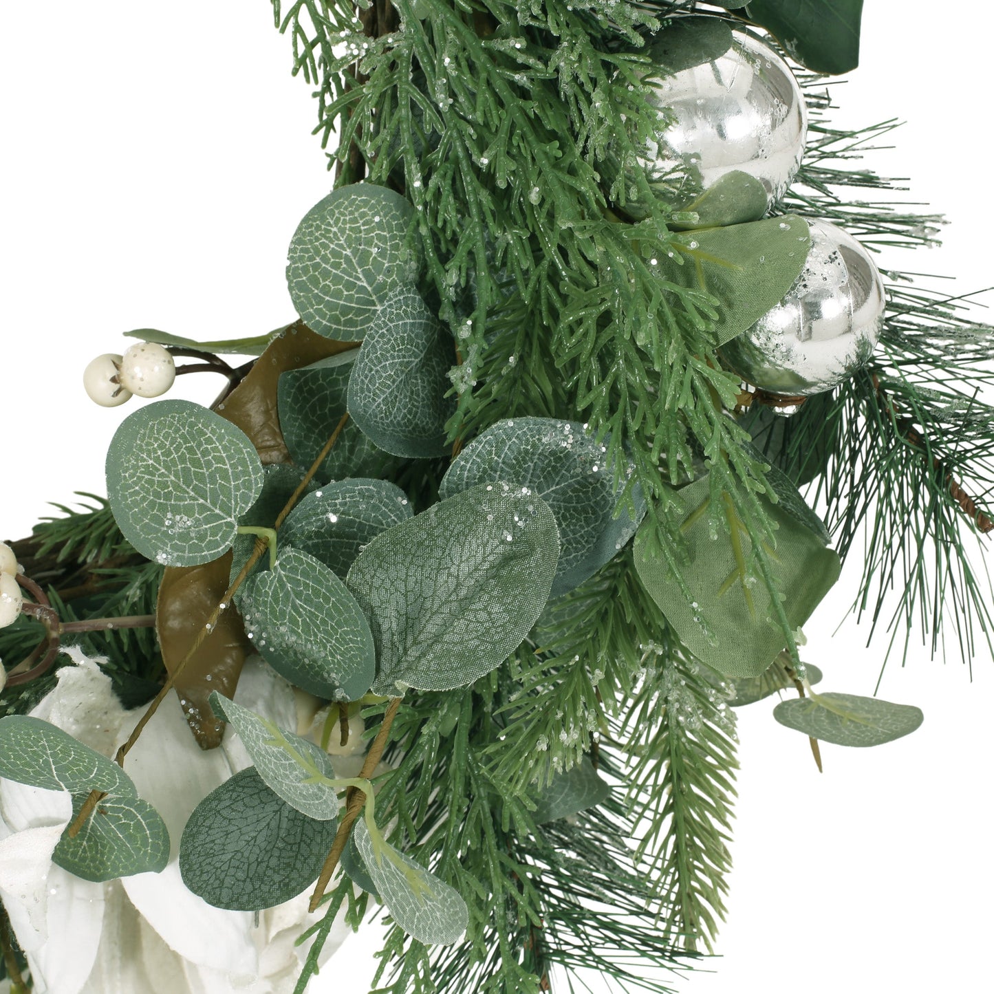 Glaive 21.75-inch Leaves and Magnolia Wreath