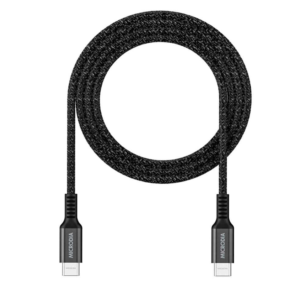 Microdia ExeCable Tweed PD240W USB-C Cable 1.8m (Charcoal)