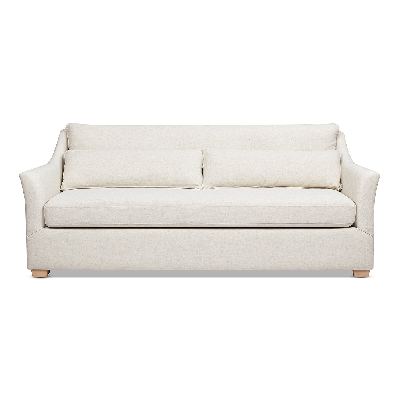 Citadell 83" Upholstered Sofa with Lumbar Pillow and Flared Arms