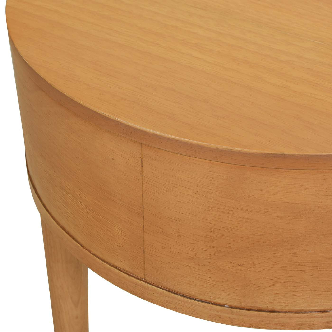 Round Cane Rattan Storage Side Table with Drawer