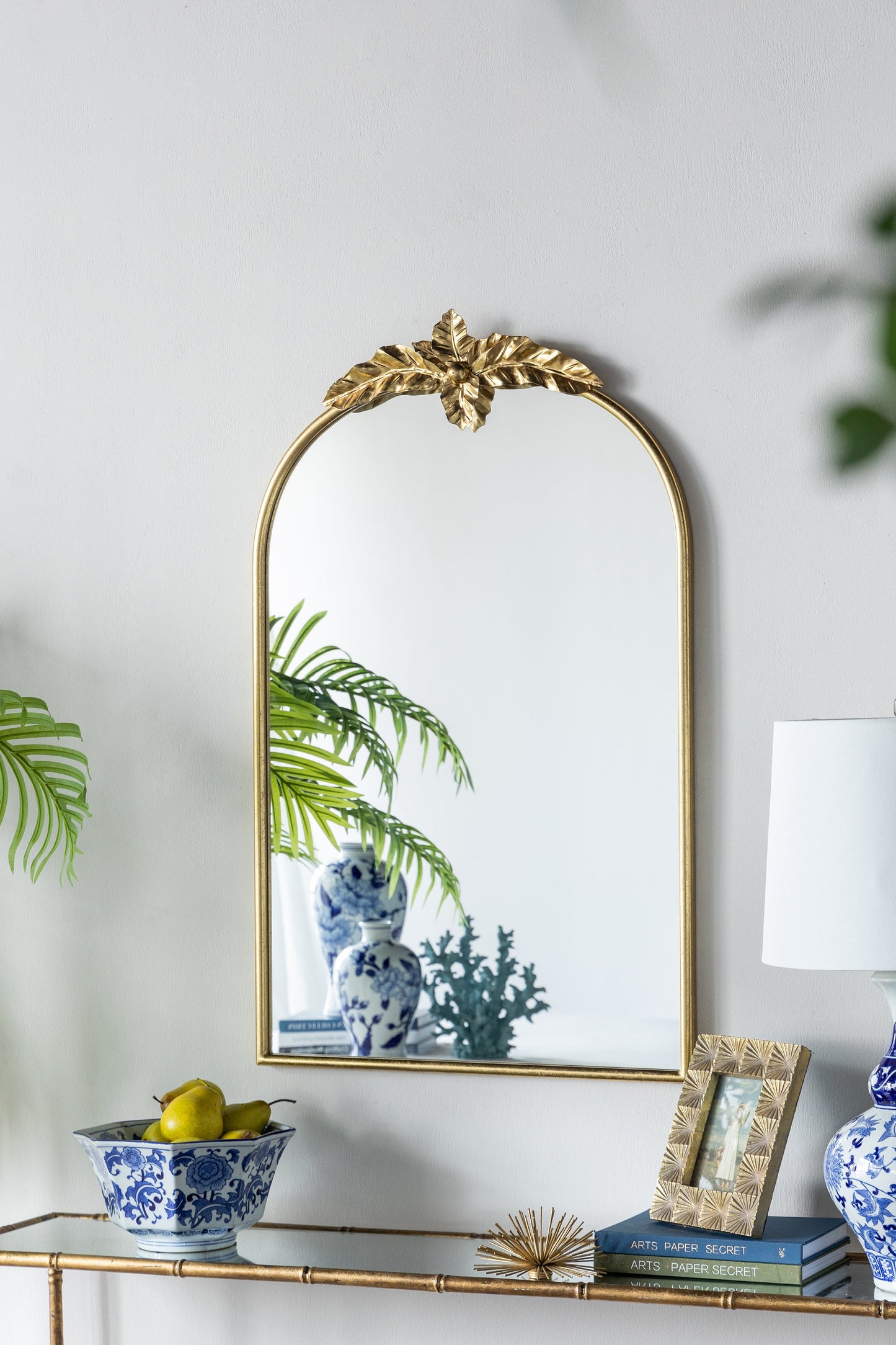 Wonderer Arched Wall Mirror with Metal Frame