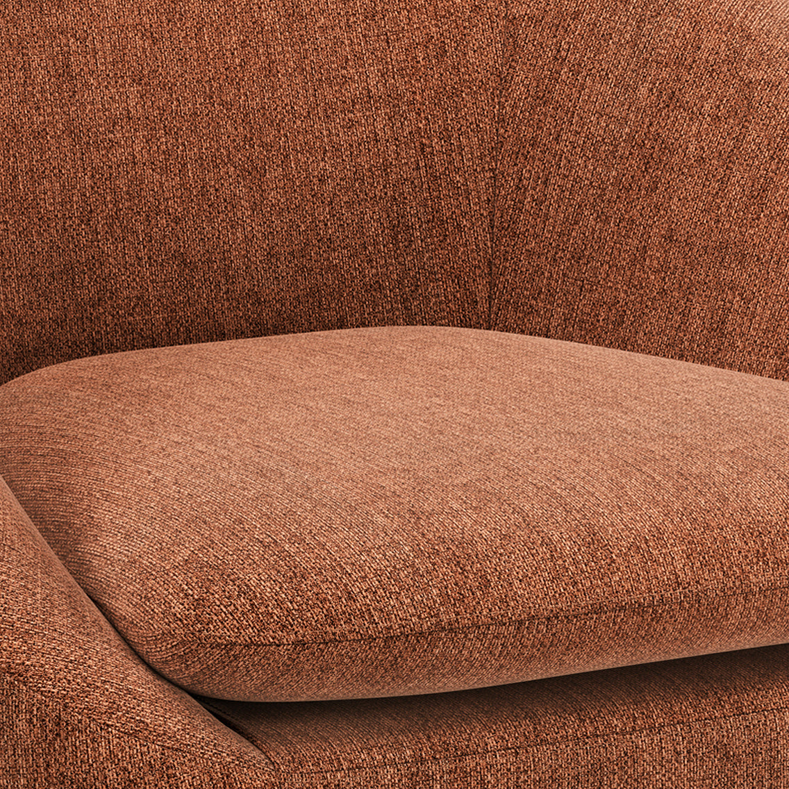 Divine Upholstered Accent Chair with Removable Cushioned Seat and Curved Back