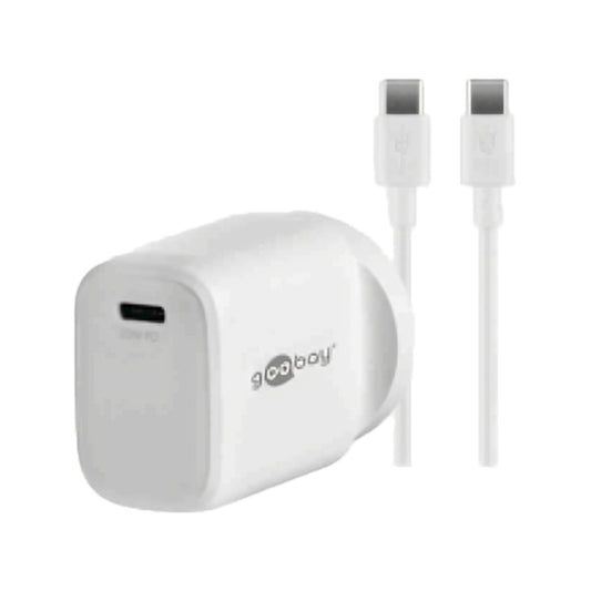 Goobay Wall Charger ANZ 20W USB-C PD + USB-C to USB-C - W