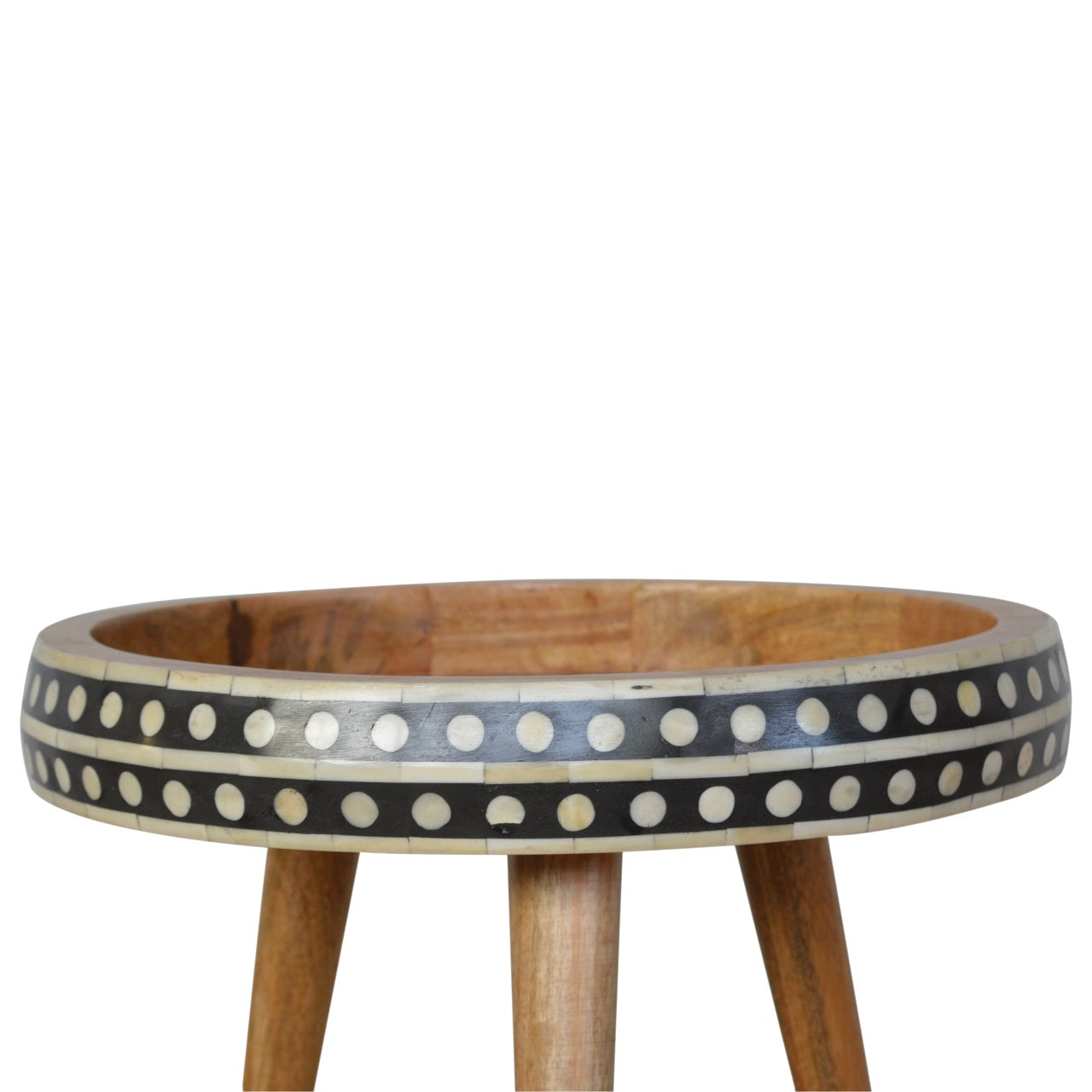 Round End Table with Tripod Base