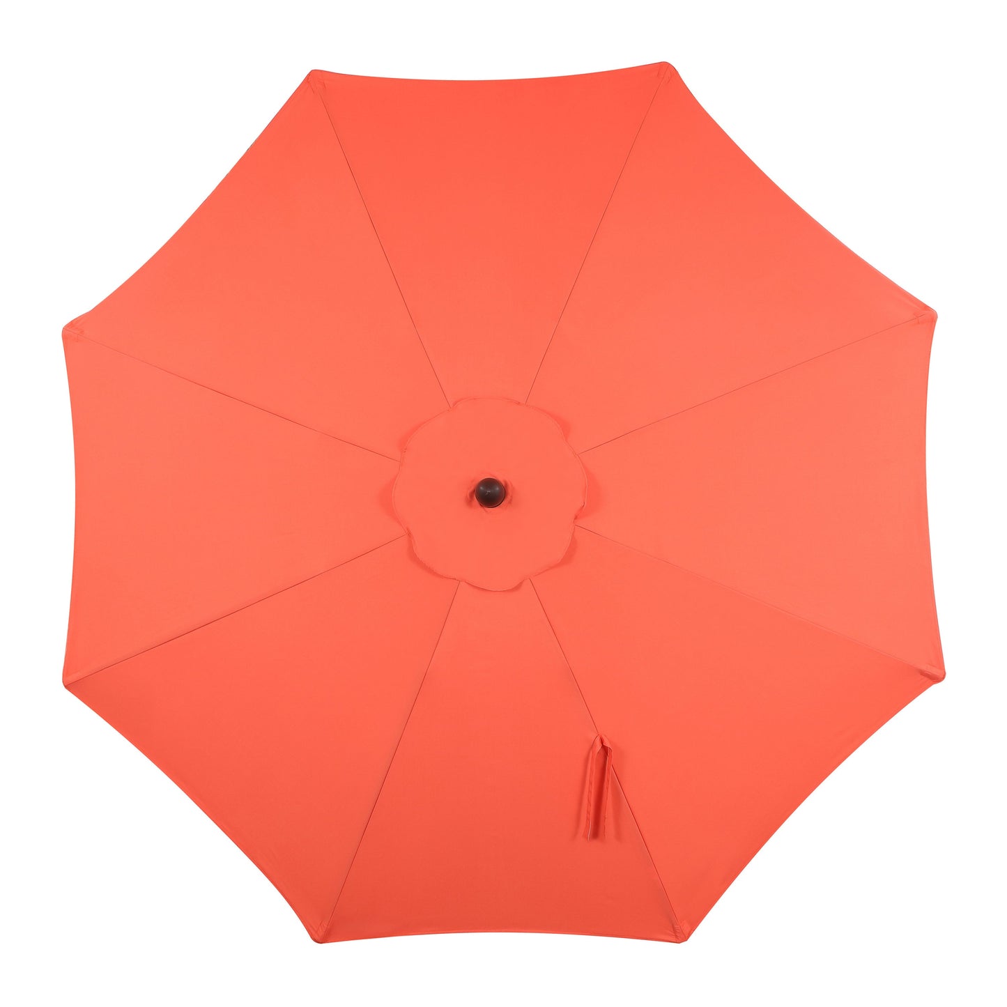 Tracy Classic MidCentury Scalloped Fringe Market Patio Umbrella with Auto-Tilt