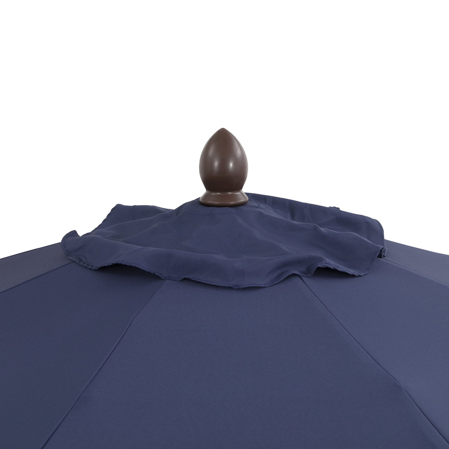 Tracy Classic MidCentury Scalloped Fringe Market Patio Umbrella with Auto-Tilt