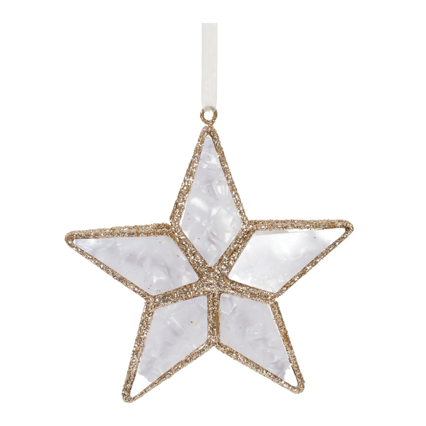 Metal Framed Star Ornament, Set of 12