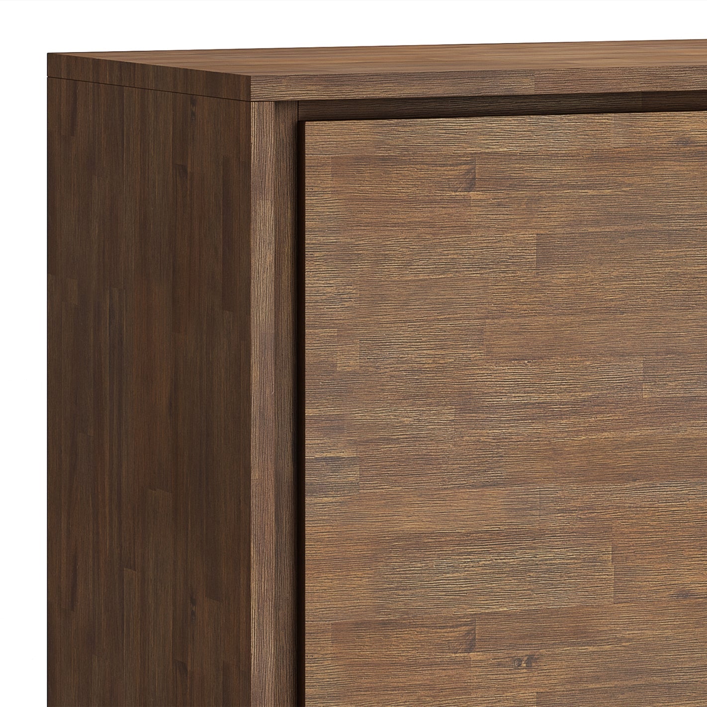 Passage 2-Door Storage Cabinet with 4 Adjustable Shelves and Metal Angled Legs