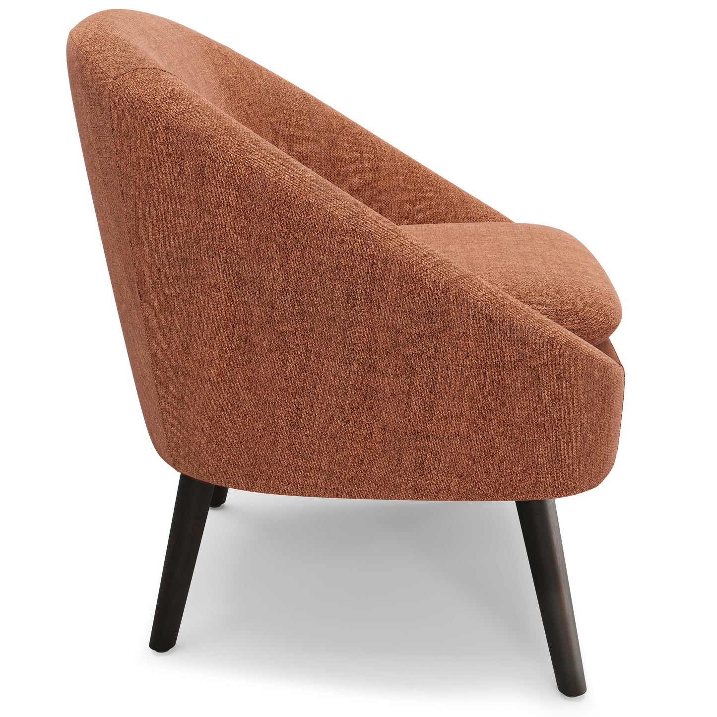 Divine Upholstered Accent Chair with Removable Cushioned Seat and Curved Back